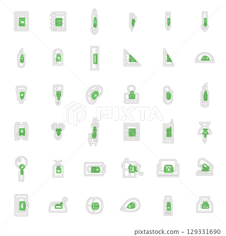 概述學校用品相關圖示集 129331690