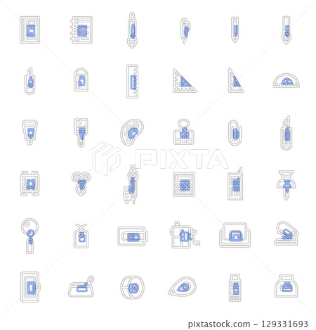概述學校用品相關圖示集 129331693