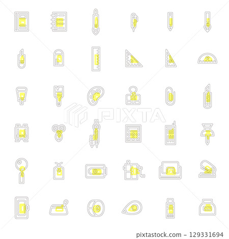 概述學校用品相關圖示集 129331694