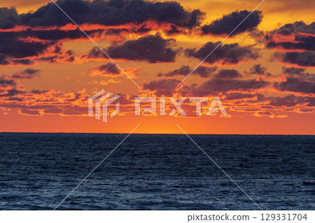 Sunset Over Lake Michigan, Ludington, Michigan 129331704