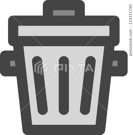 彩色家電相關單一圖示垃圾桶 129331780