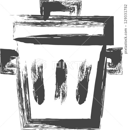 刷寫家電相關單一圖示垃圾桶 129331782