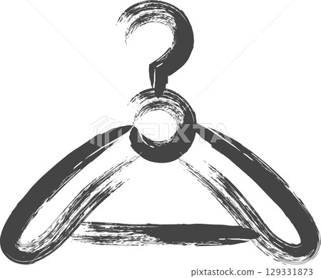 Brush writing household appliances related single icon Hanger 129331873