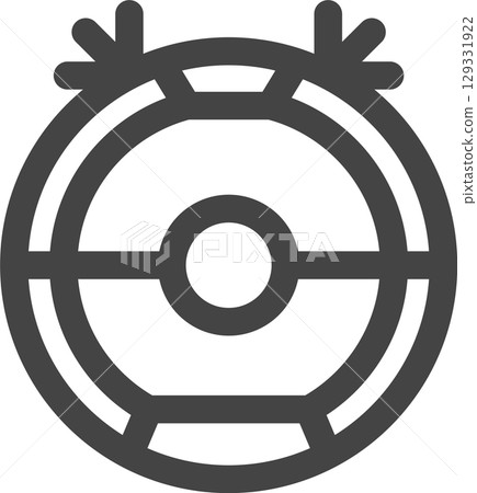 家用電器線條圖圖示：機器人吸塵器 129331922