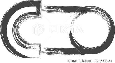 Single icon for brush writing, household appliances, and safety pins Single icon for brush writing, household appliances, and safety pins 129331935