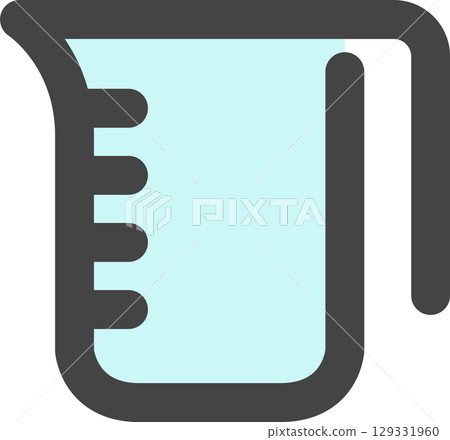 Color household appliances related single icon: Measuring cup Color household appliances related single icon: Measuring cup 129331960