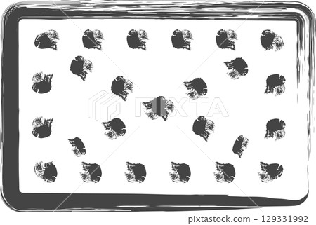 Brush writing household appliances related single icon: rag 129331992