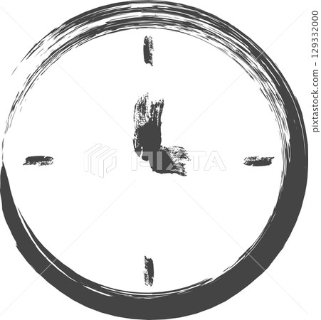 毛筆書寫日用品家電單圖示時鐘 129332000