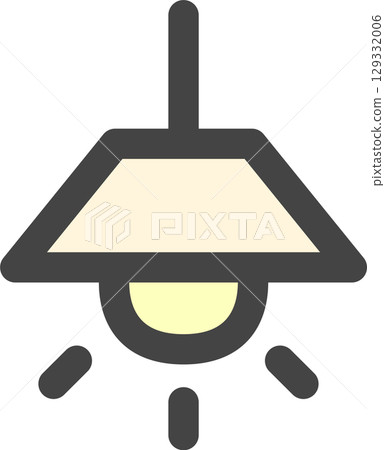 家用電器和照明的彩色圖標 129332006