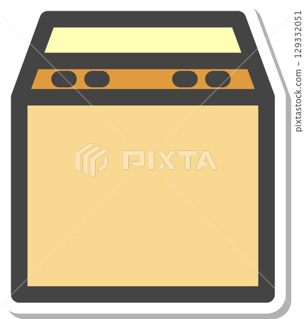 Stickers, household appliances, single icon, washing machine 129332051