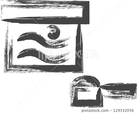 刷寫家電相關單一圖示 洗衣粉 129332056