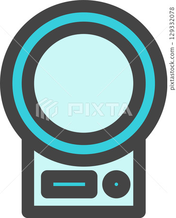 Color household appliances related single icon: Weighing scale Color household appliances related single icon: Weighing scale 129332078