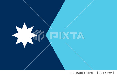 Minnesota flag. Official colours and proportions. Flag of state Minnesota.  129332661