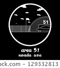 Circle Icon Area 51. vector illustration 129332813