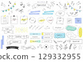一套用於商業、教育等的簡單圖示。 129332955