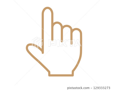 指向手指圖示（指向標記） 129333273