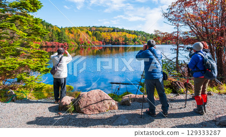 Shirakoma pond in autumn Shirakoma pond in autumn 129333287