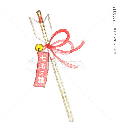 插畫資料：手繪濱屋1（七五三） 129333584