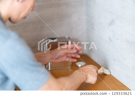 Renovation DIY Primer Printed Decorative Film Installation Dinoc Sheet 129333621