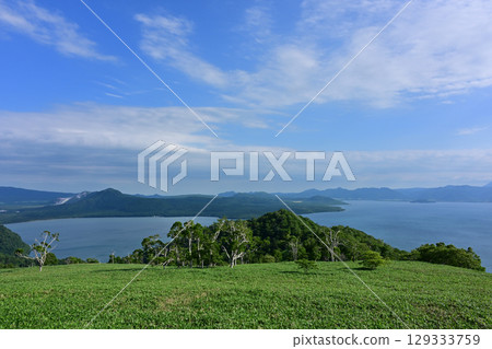 Lake Kussharo from Mokotoyama Observatory Parking Park 129333759