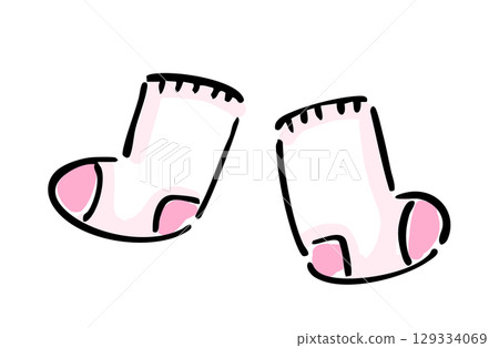 Cute color illustration socks for good sleep 129334069