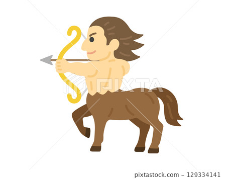 Illustration of a Ntaur character holding a bow Illustration of a Ntaur character holding a bow 129334141