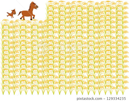 2026 年新年賀卡插圖。 129334235