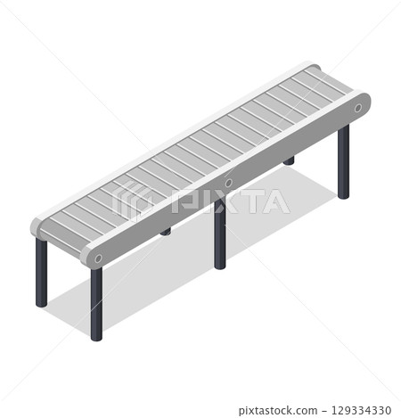 Factory image illustration_belt conveyor (belt conveyor) Factory image illustration_belt conveyor (belt conveyor) 129334330