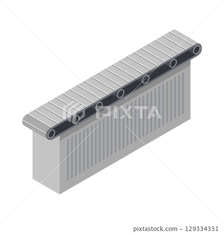 Factory image illustration_belt conveyor (belt conveyor) Factory image illustration_belt conveyor (belt conveyor) 129334331
