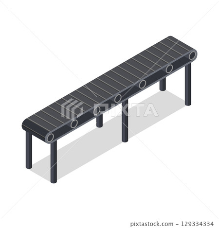 Factory image illustration_belt conveyor (belt conveyor) Factory image illustration_belt conveyor (belt conveyor) 129334334