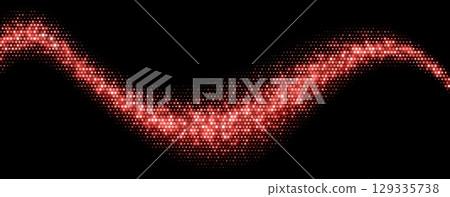 Red halftone background, abstract glittering dots backdrop, disco texture design, shiny confetti banner. Red halftone background, abstract glittering dots backdrop, disco texture design, shiny confetti banner. 129335738