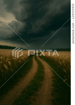 Rice early harvest Rice early harvest 129335935