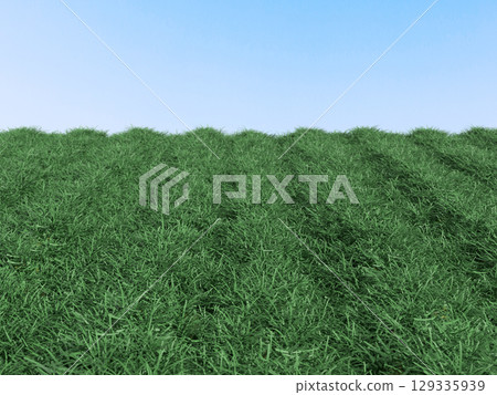 藍天和草原風景 129335939