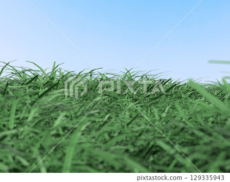 Blue sky and grassland scenery Blue sky and grassland scenery 129335943