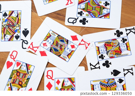 Playing cards (King and Queen cards) Playing cards (King and Queen cards) 129336050