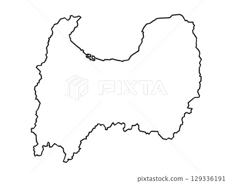 富山縣地圖(空白地圖) 富山縣地圖(空白地圖) 129336191