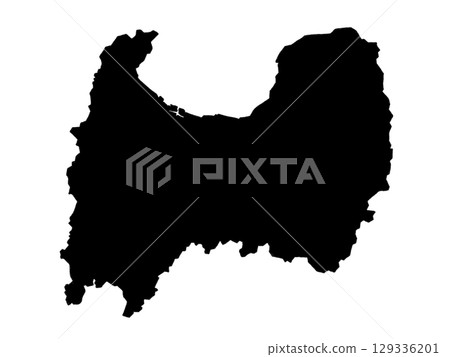 Map of Toyama Prefecture (Silhouette) 129336201