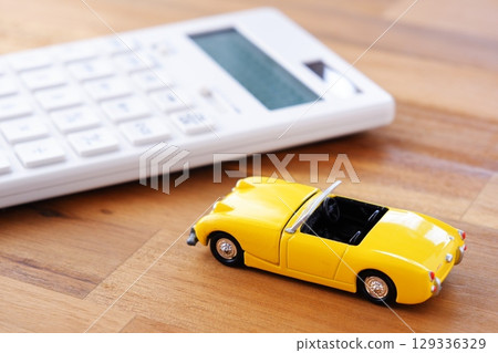 calculator and car calculator and car 129336329