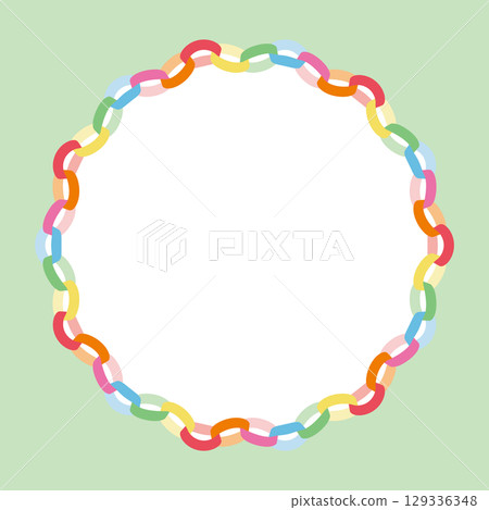 彩色紙花環框架插圖 | 花環,紙鏈,花環,色彩鮮豔,裝飾,派對 彩色紙花環框架插圖 | 花環,紙鏈,花環,色彩鮮豔,裝飾,派對 129336348