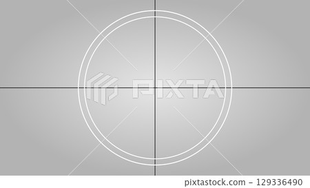 Classic cinema screen intro animation for video presentation or motion picture project. Movie countdown timer background set in 16x9 format. Vintage filmstrip numbers with retro frame design. 129336490