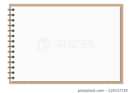 Landscape sketchbook with beige frame and black rings 129337195