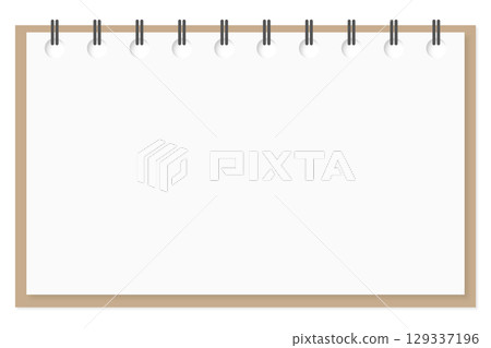 Landscape sketchbook with beige border and black double rings 129337196