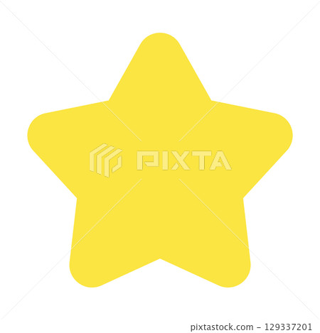 Simple colorful yellow star icon 129337201