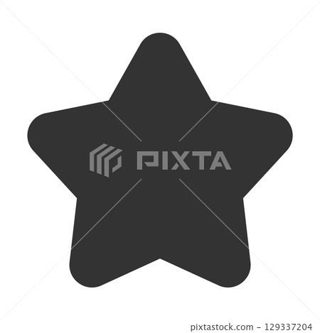 Simple black star icon illustration 129337204