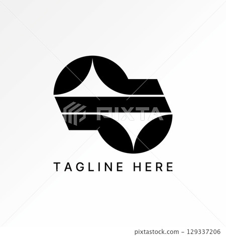 Logo design graphic concept creative premium vector stock top sell initial P font negative space pattern twist motif fashion business brand tech sport 129337206