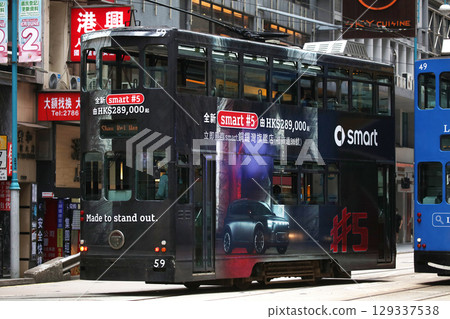 自英國殖民時代以來一直在奔跑的香港平民的腳“電車”（tram） 129337538