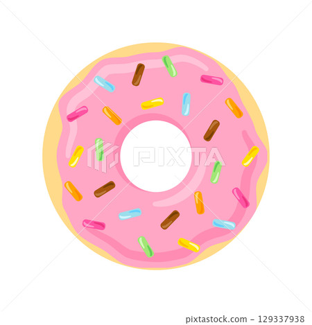donut strawberry 129337938
