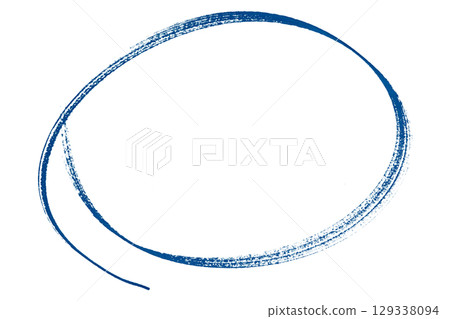 Blue pencil highlight circle mark isolated on transparent background Blue pencil highlight circle mark isolated on transparent background 129338094