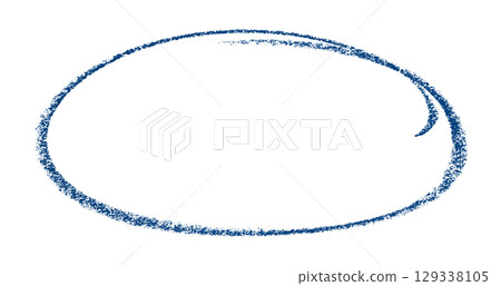 Blue pencil highlight circle mark isolated on transparent background Blue pencil highlight circle mark isolated on transparent background 129338105