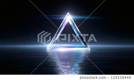 Metal triangle background 129338448
